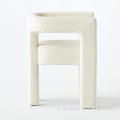 Chaise de salle à manger de stature tissu de tissu tissu